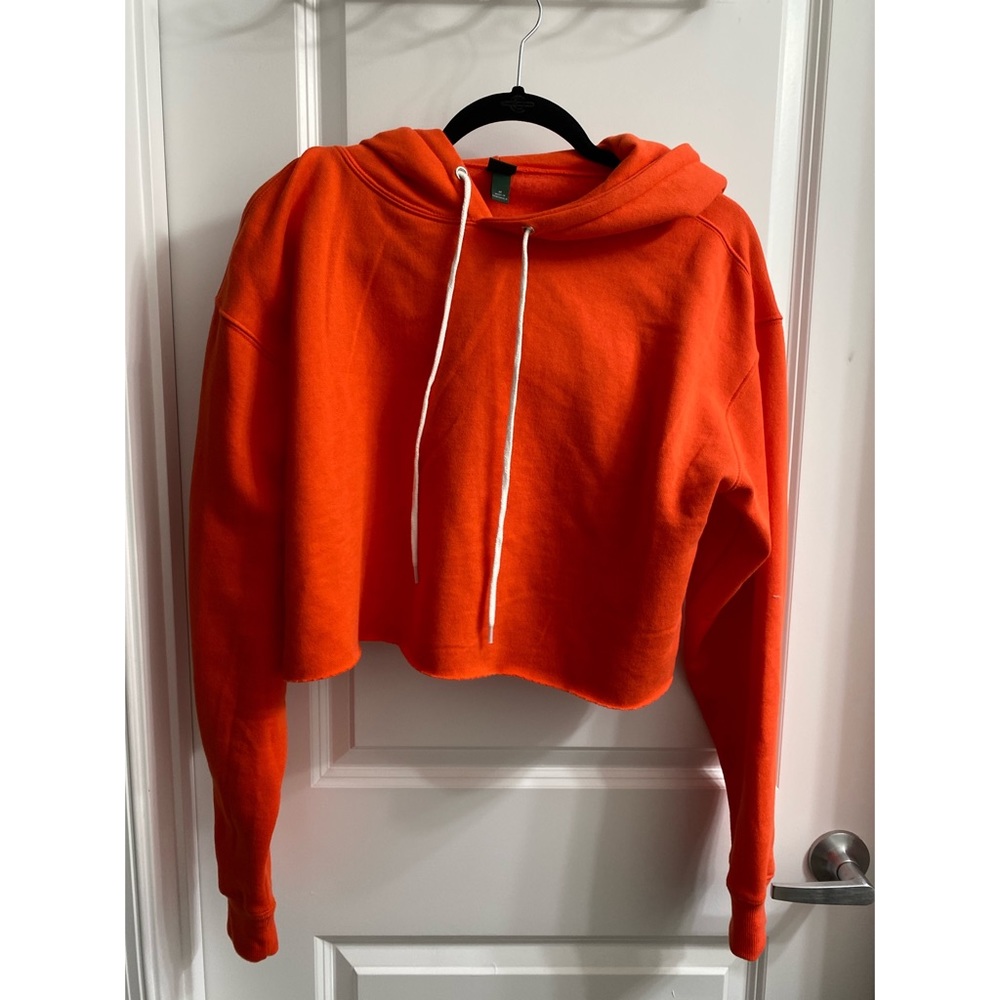 Orange cropped hoodie